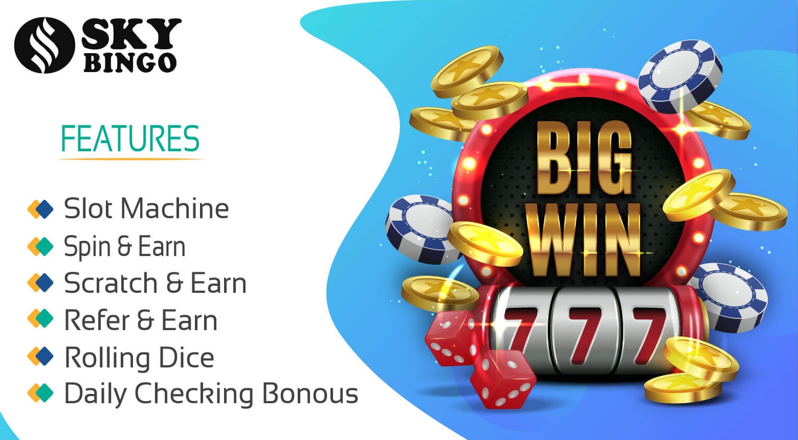 admob app, best earning app, check daily to get bonus, earning game, lottery app, Make Money App, play and earn app, reward app, roll dice and earn money, scratch card and win big, skybingo lottery game, slot machine for get real money, spin wheel and try your luck, tik tok app like trending, unity game
